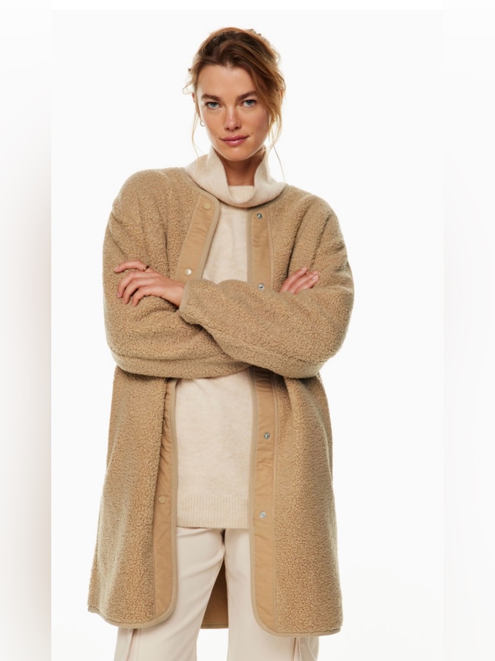 Wilfred Free Sherpa Liner Jacket Teddy Jacket Brown XS